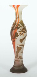 Vase Frankreich, Anfang 20. Jahrhundert. Farbloses Glas. Zwei ...