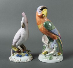 Zwei Papageien Ludwigsburg, 20. Jahrhundert. Porzellan, glasiert, ...