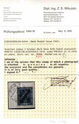 Kab., mit amtlichem Versuchsaufdruck, Fotoattest Mikulski ...