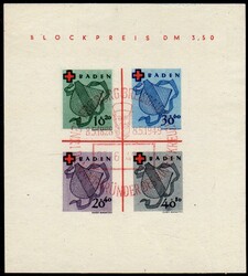 Mit rotem Sonderstpl. Henri Dunant, gan z oben am Rand min. ...