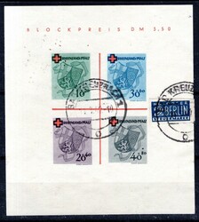Pracht, zusätzl. mit Notopfermarke im Rand, tiefst gepr. Schlegel ...