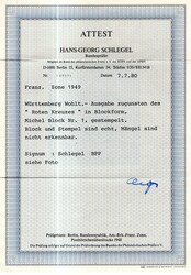 Pracht, Fotoattest Schlegel (Katalogwert: 1800 Euro)Automatically ...