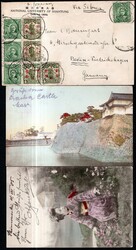 Japan, sieben Bildpostkarten bzw. eine Privatgzs. der "Dt. ...