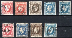 Und 28, 29I, 29IIa/b, 32-34 gestempelt, Pracht (Katalogwert: 900 Euro)