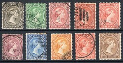 Und 9a,c-d, 10-11a, 12-13 gestempelt und 14 ungebraucht, Pracht ...