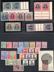 Jeweils 2 Marken oft mit Zwischensteg, je eine Marke Nr.107-08 mit ...