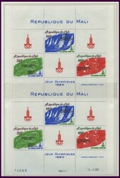 umfangreiche Sammlung "Olympische Spiele 1980" in 3 Spezialalben der ...