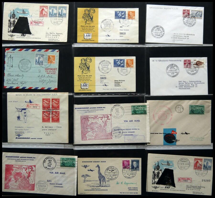 1937-57, Sammlung von 36 verschiedenen Erstflugbelegen, dabei diverse ...