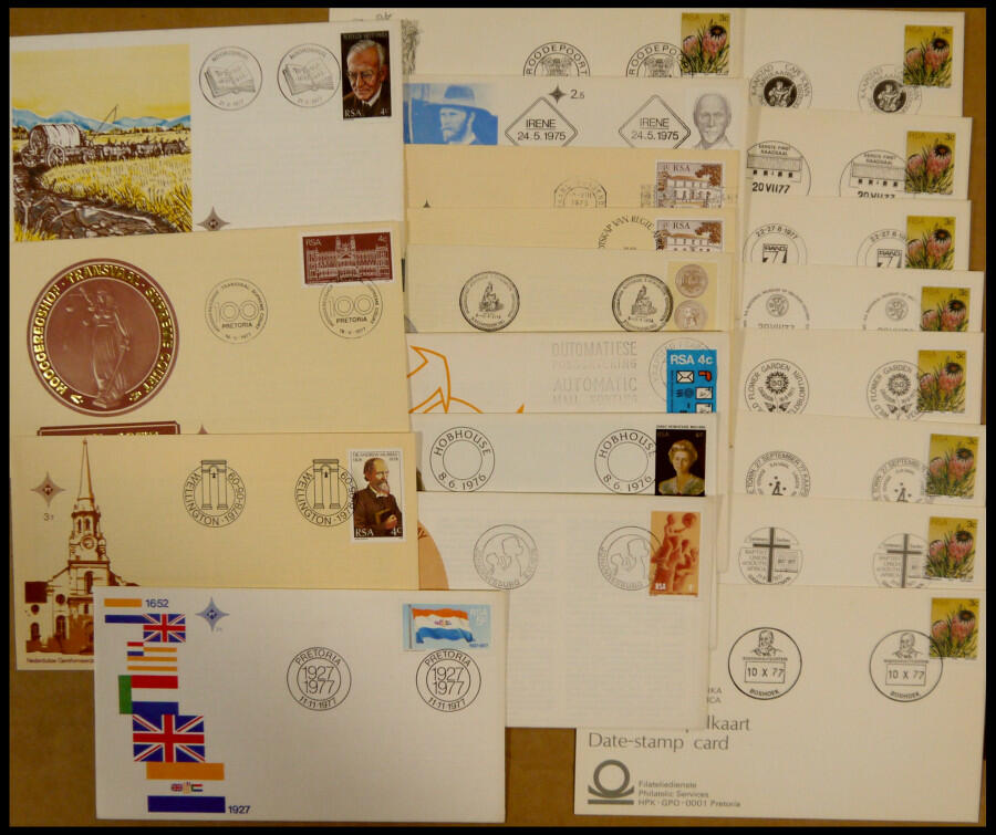 1974-78, 11 FDC und 9 "Datumstempelkaart", PrachtAutomatically ...