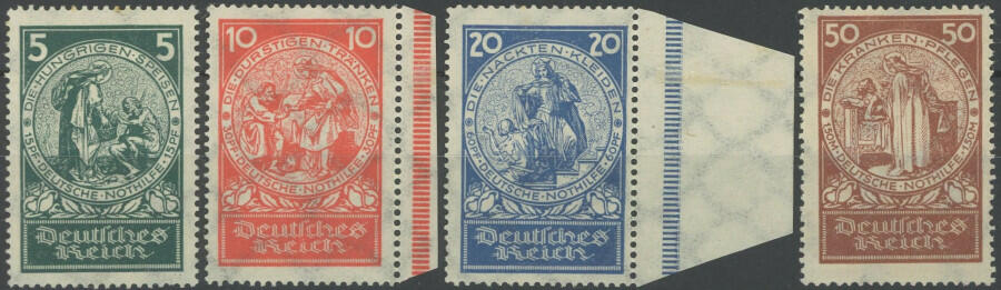 1924, "Nothilfe", postfrisch, üblich gezähnter Prachtsatz, Mi. 190 ...