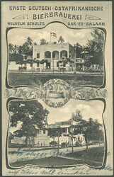 Vorausfrankierung: Morogoro 7½ H. violett, ungebrauchter Umschlag ...