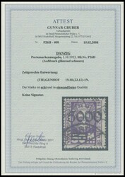 1923, 5000 auf 50 M. dunkelpurpur, Aufdruck glänzend, zeitgerechte ...