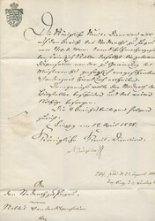 1858, unfrankierter Postvorschussbrief, von Leipzig nach Pegau, mit ...