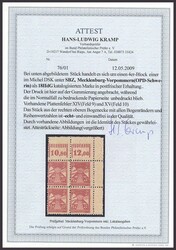 1945, 12 Pf. bräunlichrot, Druck auf Gummiseite, im oberen rechten ...