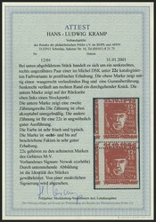 1945, 12 Pf. dunkelrot "Faschismus", rechts ungezähnt, postfrisch, ...