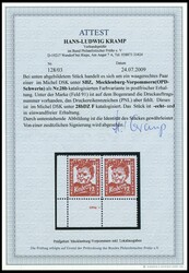 1945, 12 Pf. dunkelrosa "Kinderhilfe" im waagerechten Paar mit ...