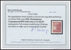 1946, 12 Pf. braunrot, graues Papier, ungezähnt, postfrisch, Pracht, ...