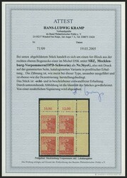 1946, 12 Pf. orangerot, graues Papier, Druck auf der Gummiseite, im ...