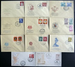 1952-56, Partie von 22 verschiedenen FDC, fast nur Prachterhaltung, ...