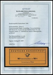 1960, Markenheftchen "Heuss lumogen", Erstauflage, mit liegendem ...