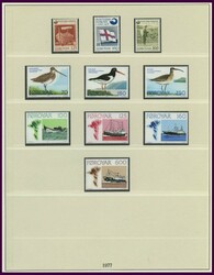 komplette postfrische Sammlung Färöer von 1975-94 im Lindner ...