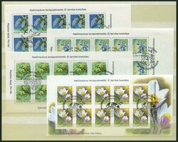 1991-2000, "Freimarken", alle 12 Folien-Heftchenblätter, ...