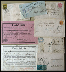 interessante Partie von 9 verschiedenen BelegenAutomatically ...