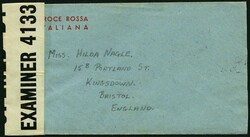 italienischer Rotkreuz-Umschlag für Kriegsgefangenenpost während ...