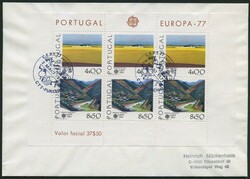 1977, Block "Landschaften" auf FDC, Pracht, Mi. 80.-