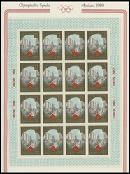 1980, "Tourismus II" im postfrischen Kleinbogensatz (16), Pracht, Mi. ...