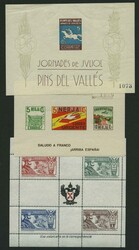 interessante Partie von 9 verschiedenen Blocks, Falzrest, fast nur ...