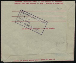 1962, 5 C. hellblau mit K1 "CAPO-5049" auf Feldpost-Aerogramm der ...