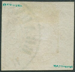 1852, 3 Sgr. orangerot, blauer K2 von Braunschweig, vollrandig, ...