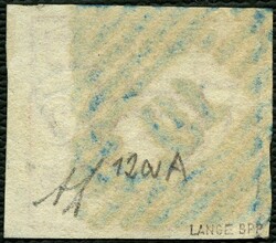 1862, 3 Sgr. rosa, mit blauem Nummernstempel "19" (Harzburg), Pracht, ...