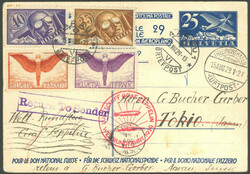 Schweiz: 1929, "Weltrundfahrt", Friedrichshafen-Tokio, 25 Pf. ...