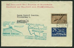 Schweiz: 1933, "Saargebietsfahrt", Rundfahrt, beide Stempel auf ...