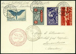 Schweiz: 1935, "14. Südamerikafahrt", Drucksache mit Stempel c, ...