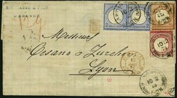 10.2.1873, 1 Gr., 2 Gr. im waagerechten Paar und 2½ Gr. Großer ...