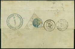 7.6.1875, 25 Pfe. rötlichbraun im waagerechten Paar auf Brief von ...