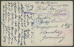 1916, picture postcard from the camp TRIAL Bav with blue censorship ...