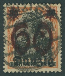 1920, 60 auf 30 Pf., Doppelaufdruck, zeitgerechte Entwertung, Pracht, ...