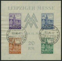 1956, Block "Leipziger Messe", Wz. 1X, Sonderstempel, leichte ...
