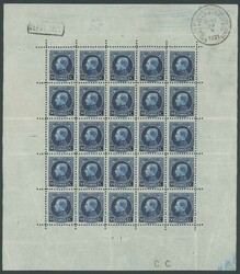 1921, 50 C. "Internationale Briefmarkenausstellung" im Bogen (25), ...