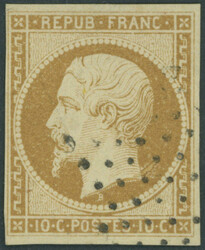 1852, 10 C. gelbbraun, Pracht, gepr. Calves, Mi. 700.-Automatically ...