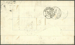 1872, 1 C. olivgrün auf bläulich im waagerechten Viererstreifen und ...