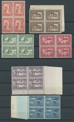 1930, Aid for the human population in block of four, 1.75 Fr. a value ...