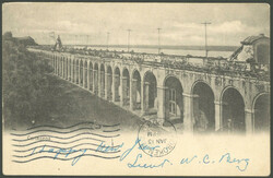 1903, 1 C. black / green and 2 C. black / orange on picture postcard ...