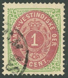 1873, 1 C. grün/purpurlila mit kopfstehendem Wz., feinst (kleine ...