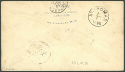 1894, 1 C. im waagerechten Paar mit 5 C. grün/grau als ...