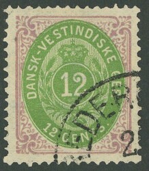 1878, 12 C. lila/gelbgrün, PrachtAutomatically generated translation ...